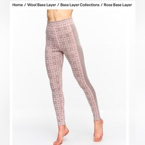 Rose High Waisted Baselayer Pants - 100% Merino Wool